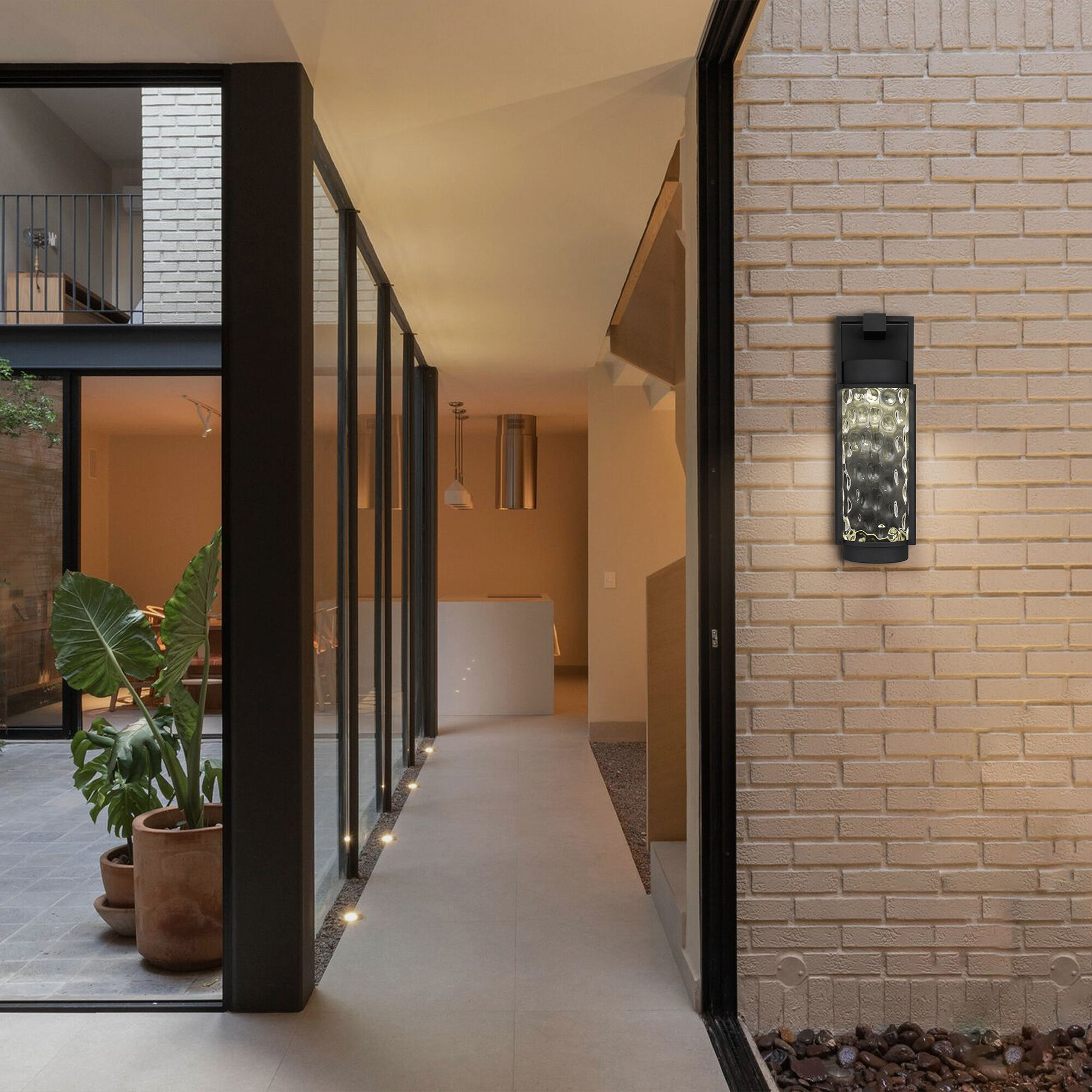 Winston LED 17 inch Sand Black Outdoor Wall Sconce